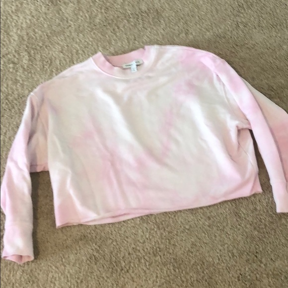 Express Tops - Express cropped tie-dye sweatshirt